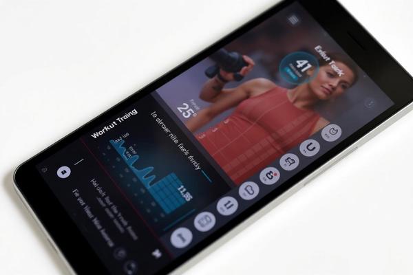 Phone displaying a fitness website interface