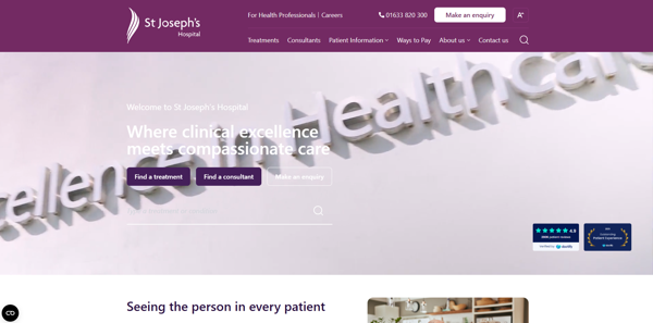 st josephs hospital home page screen shop