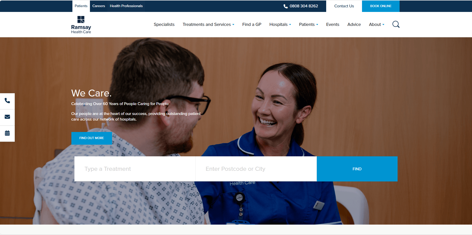 Screenshot of a Ramsay website showing a modern web design and user interface.