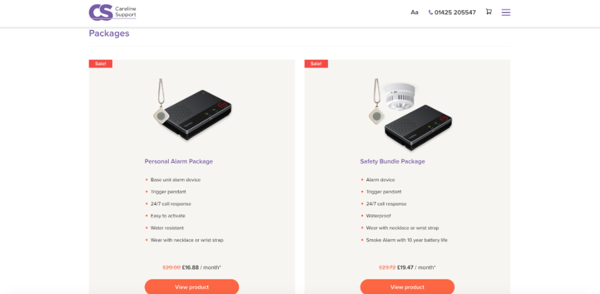 careline product page